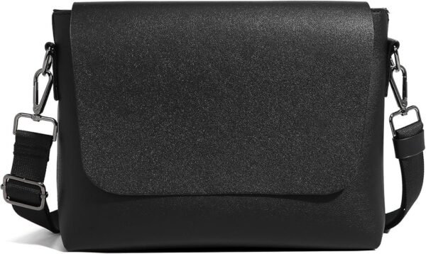 Leather Flap Messenger Bag for Men